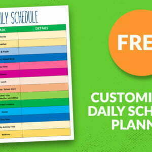 Free Customizable Daily Schedule