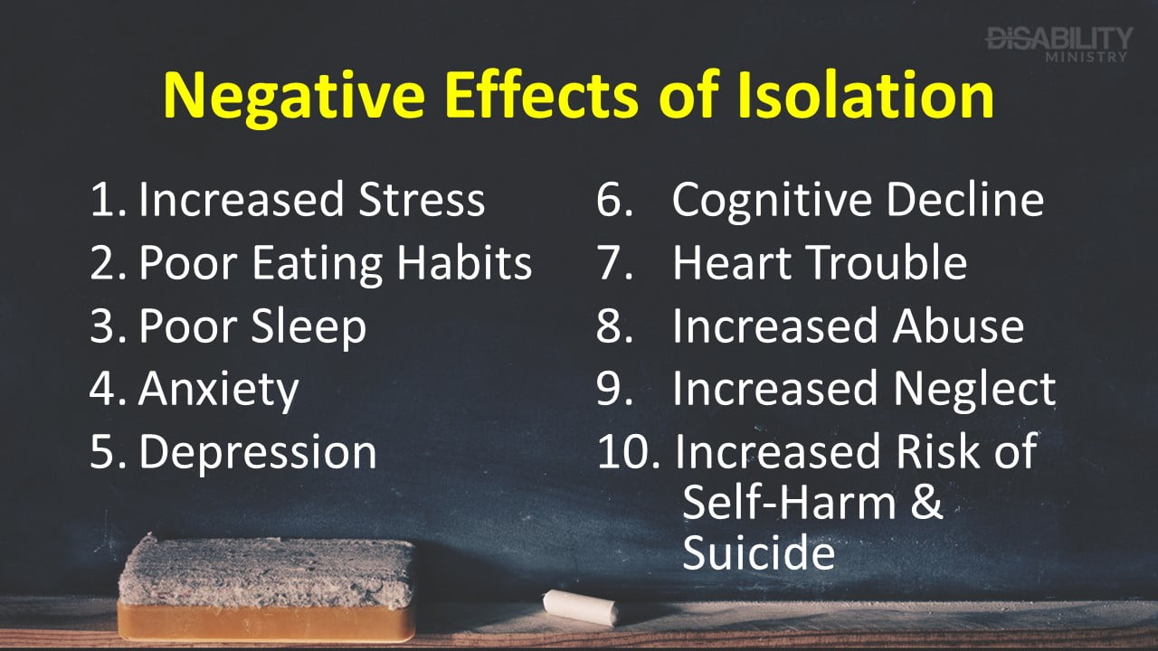 Negative Effects of Isolation