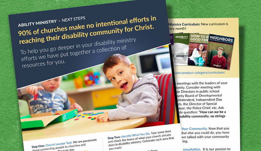 Product image for Disability Ministry Next Steps | PDF Guide