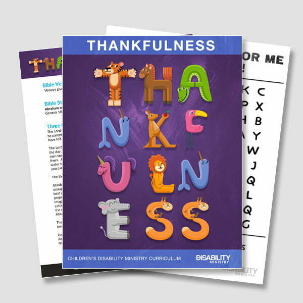 Product image for Thankfulness: Children's Disability Ministry Curriculum