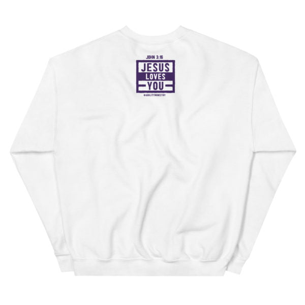 Unisex Crew Neck Sweatshirt White Back 603667736aa4f