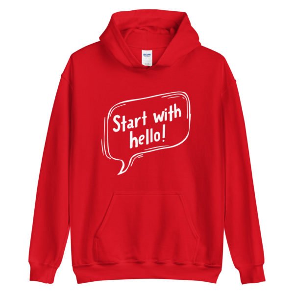 Unisex Heavy Blend Hoodie Red Front 600f14102147e