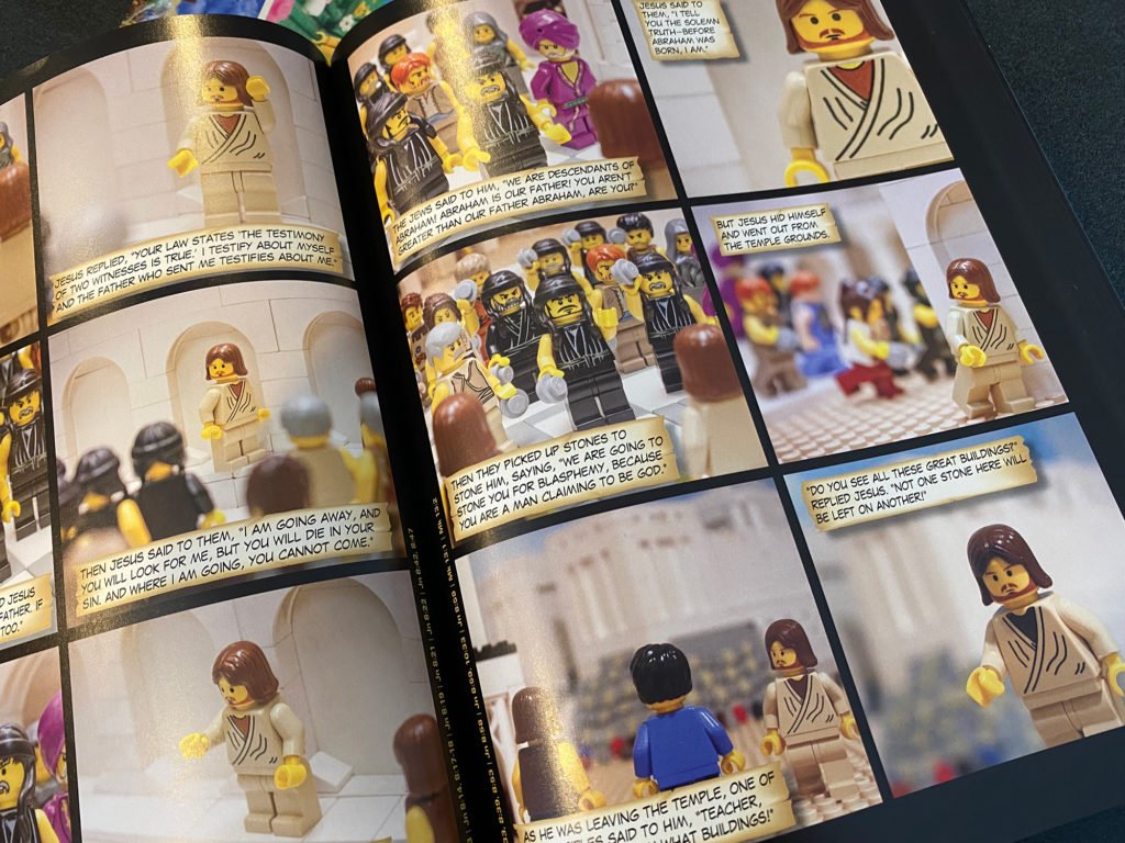 Review: The Brick Bible is a book featuring LEGO characters and captivating illustrations.