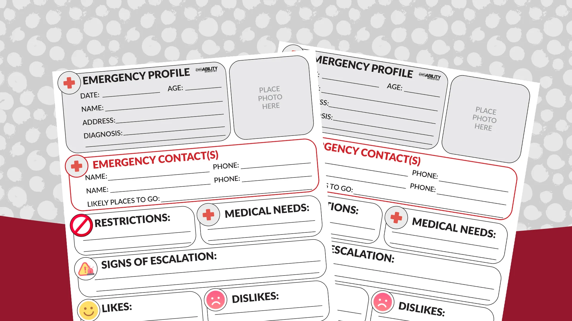 Product image for Emergency Profile Form