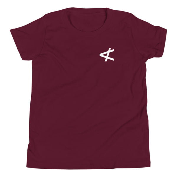 Youth Staple Tee Maroon Front 665601967a385.jpg