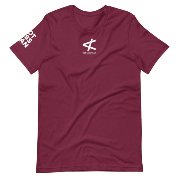 Unisex Staple T Shirt Maroon Front 66915e1fbd01a.jpg