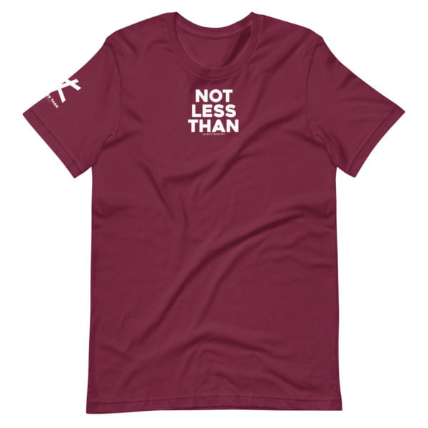 Unisex Staple T Shirt Maroon Front 66915fce136ff.jpg