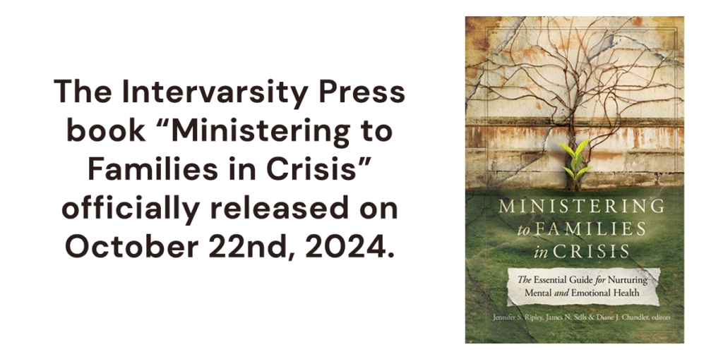 Book cover of Ministering to Families in Crisis, co-authored by Ryan Wolfe