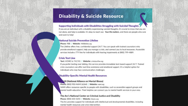 Disability and Suicide Resource Guide