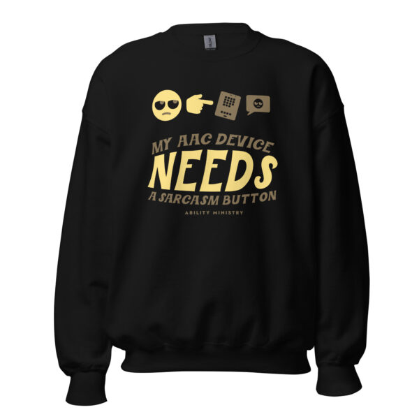 Unisex Crew Neck Sweatshirt Black Front 67b480a01dd0c.jpg