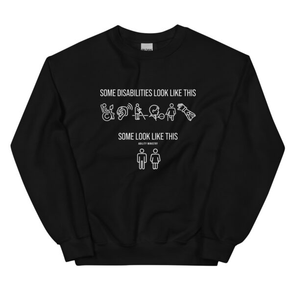 Unisex Crew Neck Sweatshirt Black Front 67bce135e514d.jpg