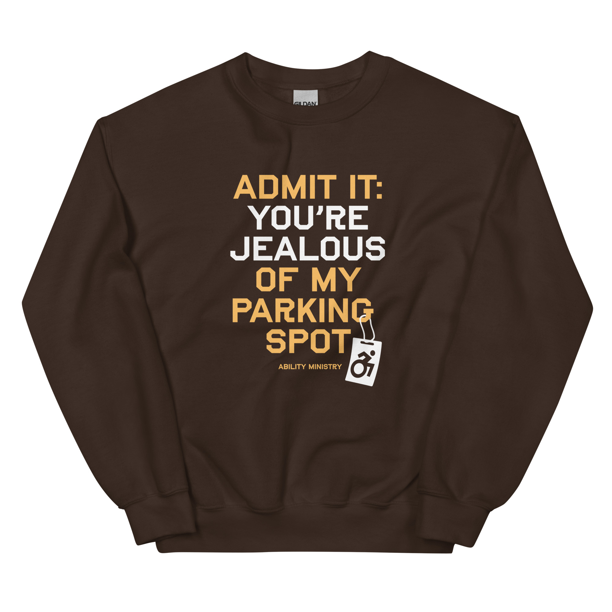 Unisex Crew Neck Sweatshirt Dark Chocolate Front 67b65e2eb837b.jpg