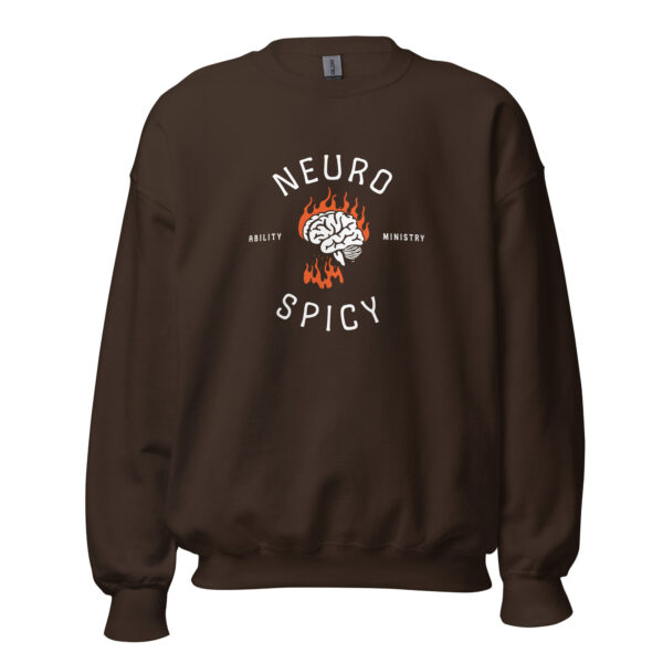 Unisex Crew Neck Sweatshirt Dark Chocolate Front 67b8fd2400381.jpg