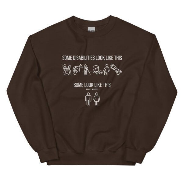 Unisex Crew Neck Sweatshirt Dark Chocolate Front 67bce135eeb96.jpg