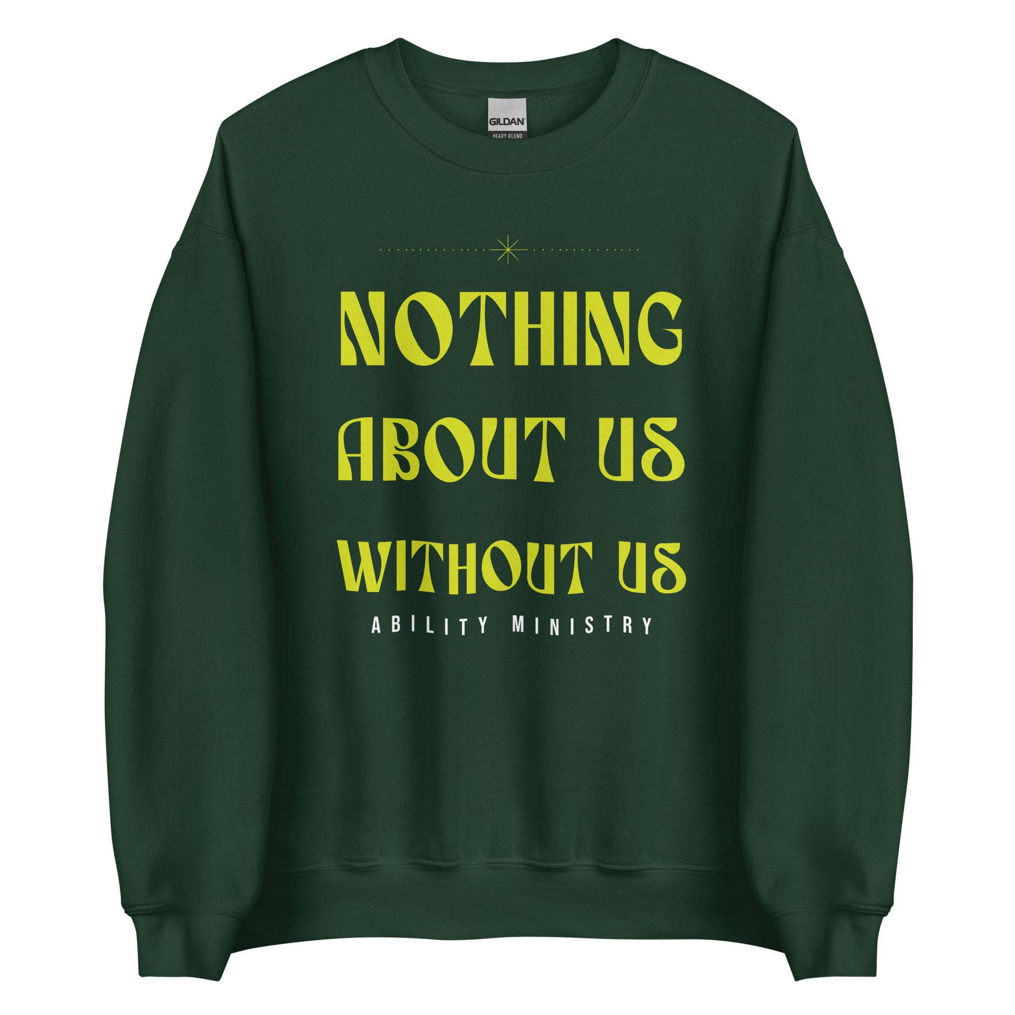 Unisex Crew Neck Sweatshirt Forest Green Front 67b66565374c9 1.jpg