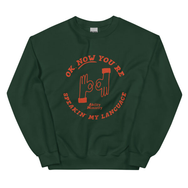 Unisex Crew Neck Sweatshirt Forest Green Front 67b88b477cd7e.jpg