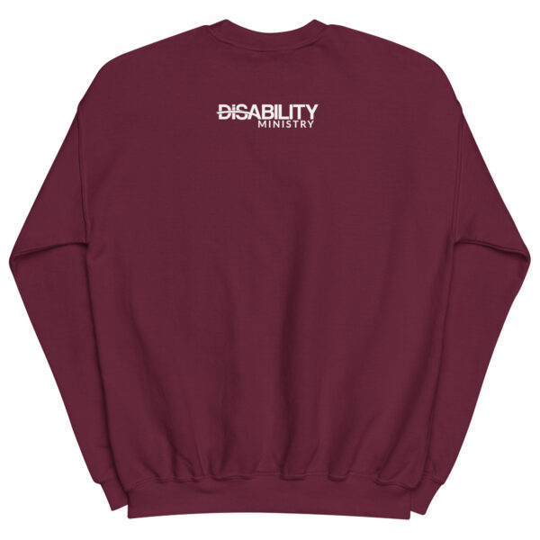 Unisex Crew Neck Sweatshirt Maroon Back 67ae2f64c8ea7.jpg