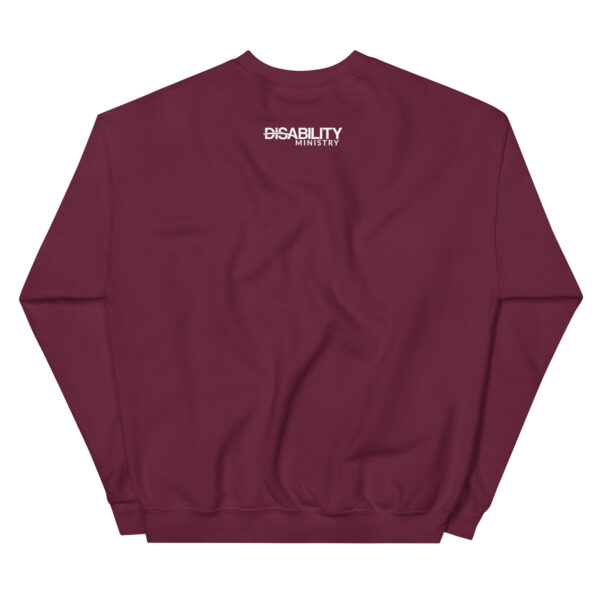 Unisex Crew Neck Sweatshirt Maroon Back 67ae739329b5e.jpg