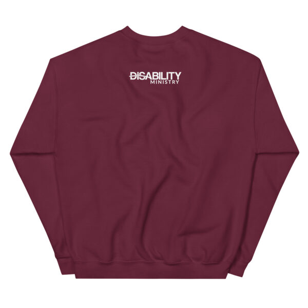 Unisex Crew Neck Sweatshirt Maroon Back 67bce1361e4ca.jpg