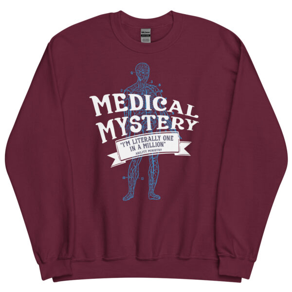 Unisex Crew Neck Sweatshirt Maroon Front 67ae2f64c4594.jpg