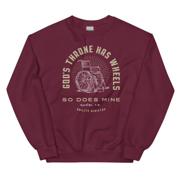 Unisex Crew Neck Sweatshirt Maroon Front 67ae739313efb.jpg