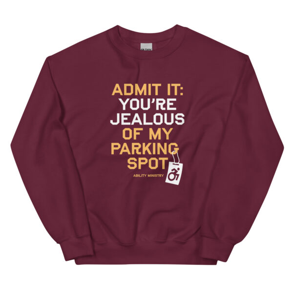 Unisex Crew Neck Sweatshirt Maroon Front 67b65e2eddb42.jpg