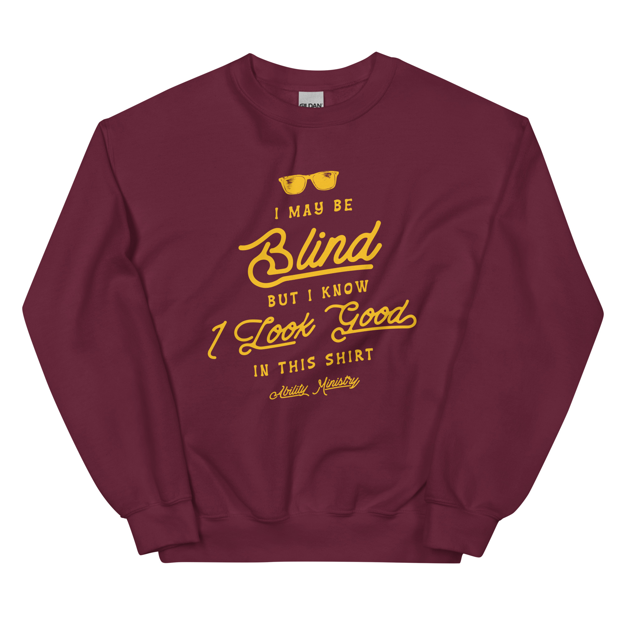 Unisex Crew Neck Sweatshirt Maroon Front 67bcedf34456e.jpg