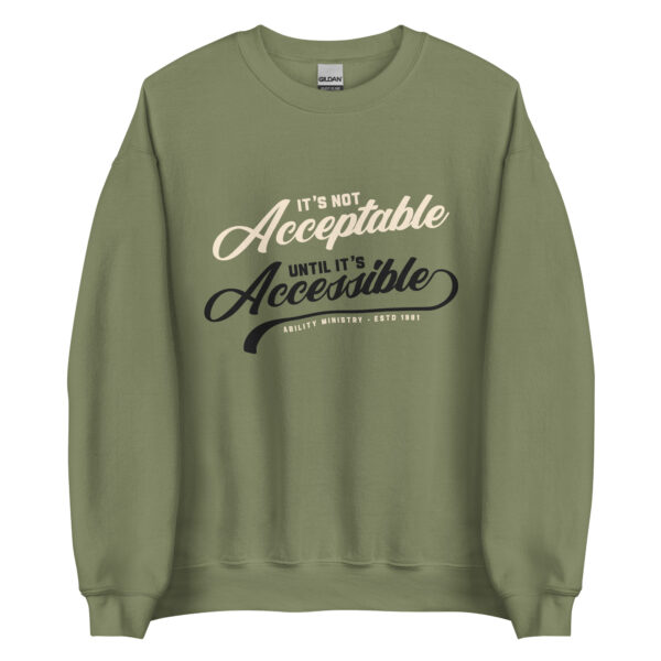 Unisex Crew Neck Sweatshirt Military Green Front 67abaf3b9866d.jpg