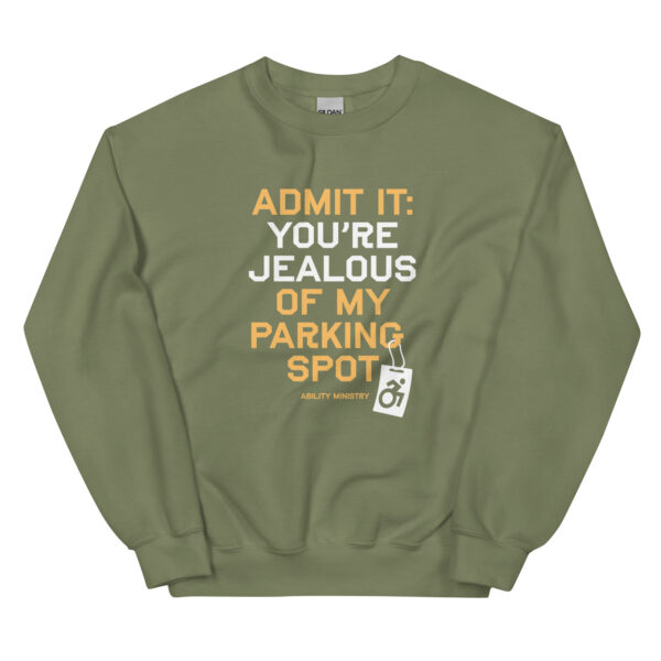 Unisex Crew Neck Sweatshirt Military Green Front 67b65e2f4529f.jpg