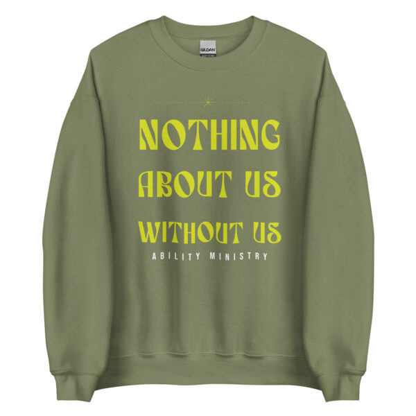 Unisex Crew Neck Sweatshirt Military Green Front 67b665657fc90 1.jpg