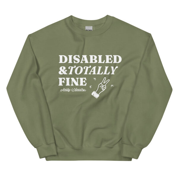 Unisex Crew Neck Sweatshirt Military Green Front 67bcfbcc07aff.jpg