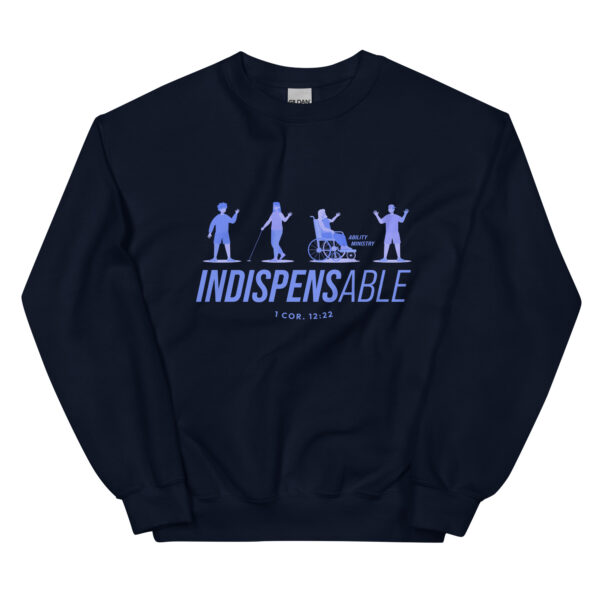 Unisex Crew Neck Sweatshirt Navy Front 67ae6a9ccdf9a.jpg