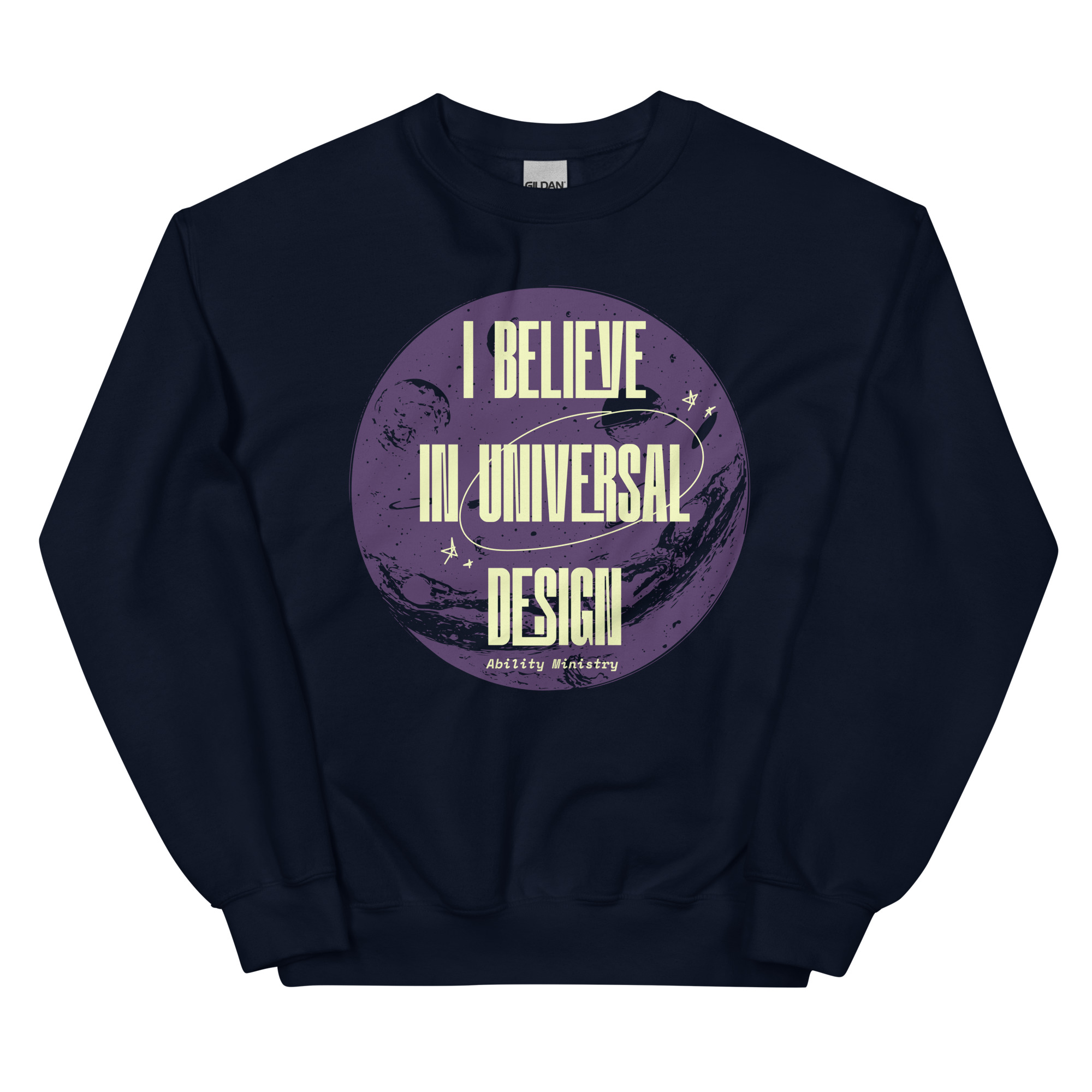 Unisex Crew Neck Sweatshirt Navy Front 67b8e8b7c8e23.jpg