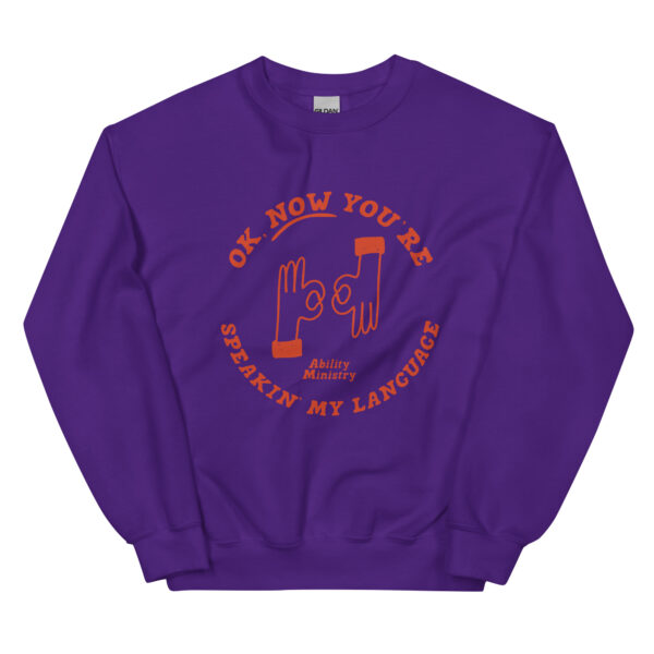 Unisex Crew Neck Sweatshirt Purple Front 67b88b4775f74.jpg