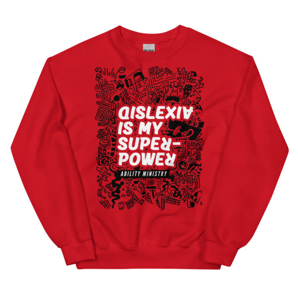 Unisex Crew Neck Sweatshirt Red Front 67ae83a137a86.jpg