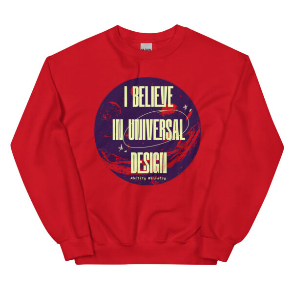 Unisex Crew Neck Sweatshirt Red Front 67b8e8b7d68c9.jpg