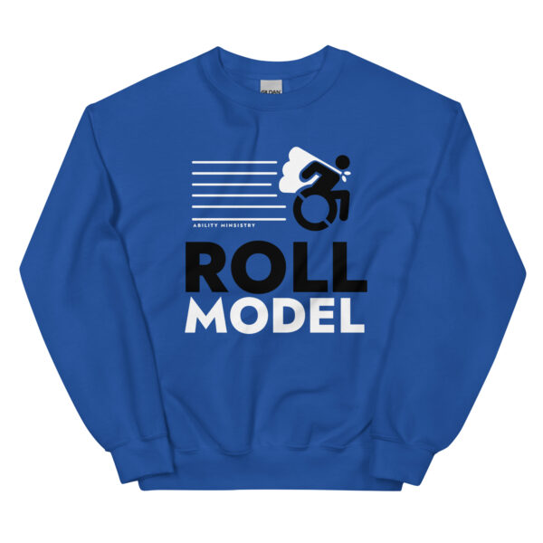 Unisex Crew Neck Sweatshirt Royal Front 67ae7c906dbec.jpg