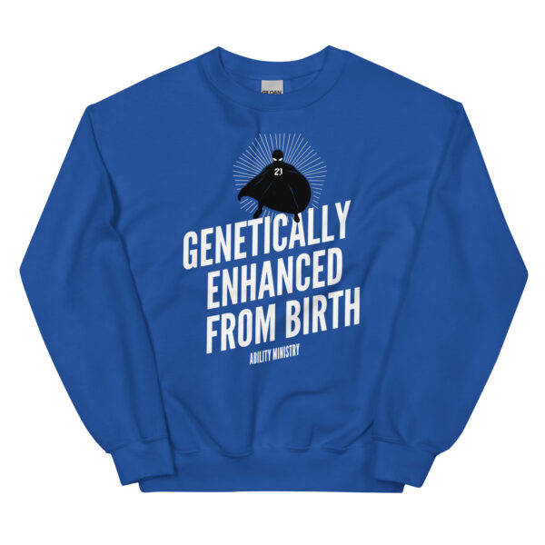 Unisex Crew Neck Sweatshirt Royal Front 67b8eec767528.jpg