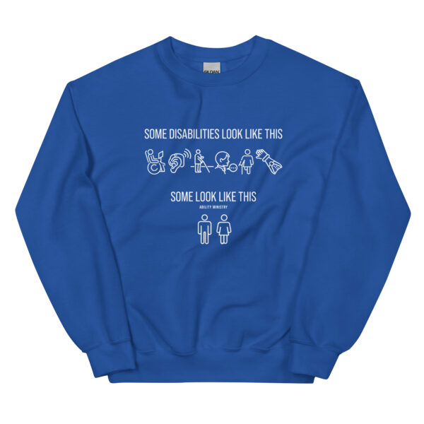 Unisex Crew Neck Sweatshirt Royal Front 67bce136603b2.jpg