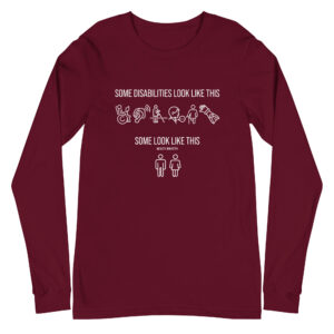 Unisex Long Sleeve Tee Maroon Front 67bcdf2127d28.jpg