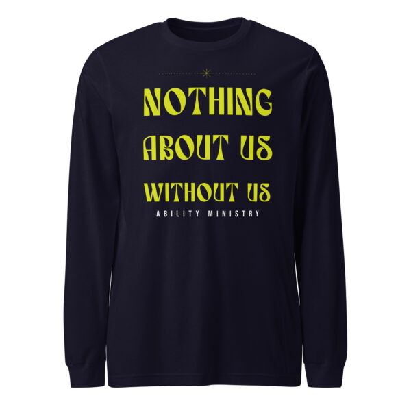 Unisex Long Sleeve Tee Navy Front 67b663a97dc50.jpg