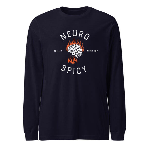 Unisex Long Sleeve Tee Navy Front 67b8fb8753942.jpg