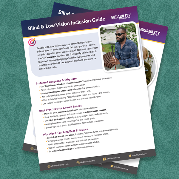 Product image for Blind & Low Vision Inclusion Guide