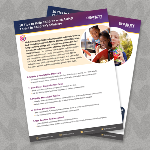 Product image for 10 Tips to Help Chidren with ADHD Thrive in Children&rsquo;s Ministry